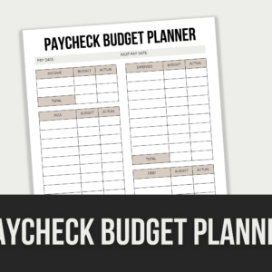 Paycheck Budget Planner – Editable Canva Templates with PLR Rights