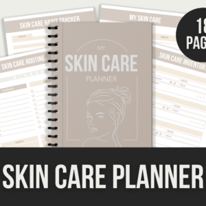 Skin Care Planner – Editable Canva Templates with PLR Rights