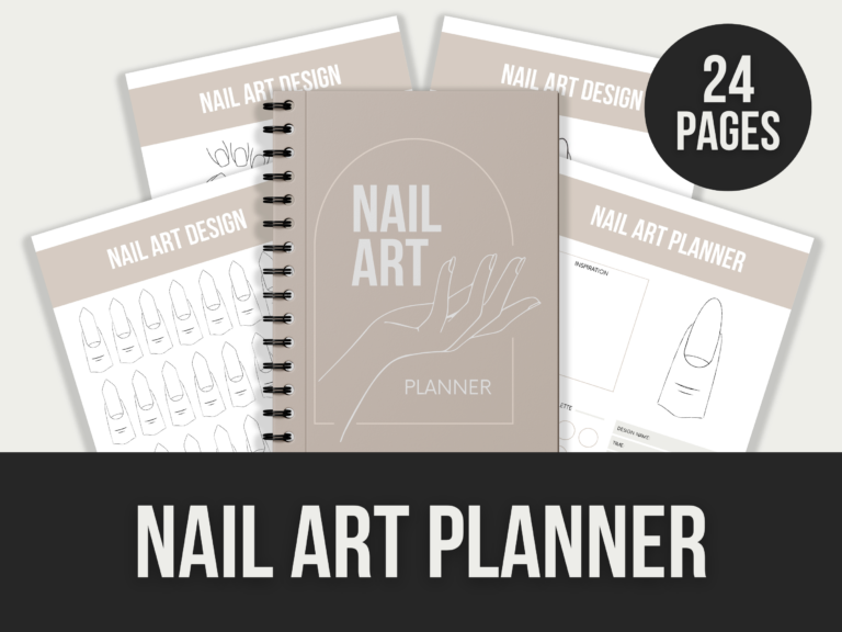 Nail Art Planner – Editable Canva Templates with PLR Rights