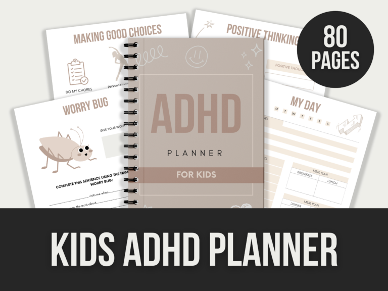 Kids ADHD Planner – Editable Canva Templates with PLR Rights