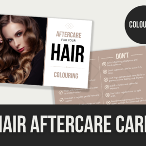 Hair Aftercare Card – Editable Canva Templates with PLR Rights