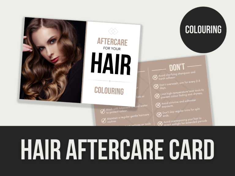 Hair Aftercare Card – Editable Canva Templates with PLR Rights