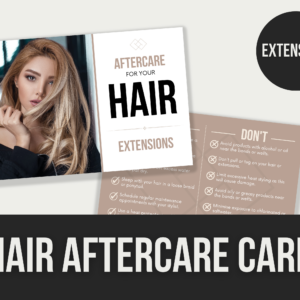 Hair Aftercare Card – Editable Canva Template with PLR Rights
