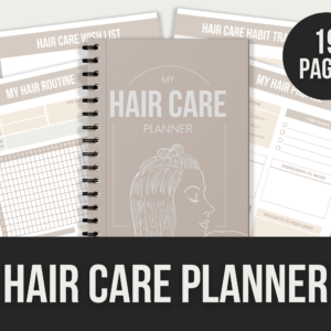 Hair Care Planner – Editable Canva Templates with PLR Rights