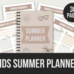 Kids Summer Planner – Editable Canva Templates with PLR Rights