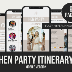 Hen Party Itinerary – 9-Page Editable Canva Templates with PLR Rights