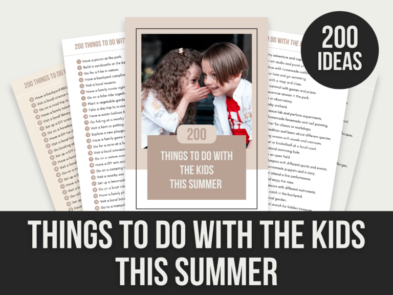 Things to Do with the Kids This Summer – Editable Canva Templates with PLR Rights