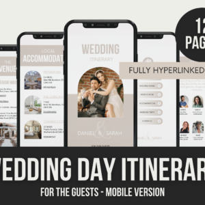Wedding Day Itinerary – Editable Canva Templates with PLR Rights