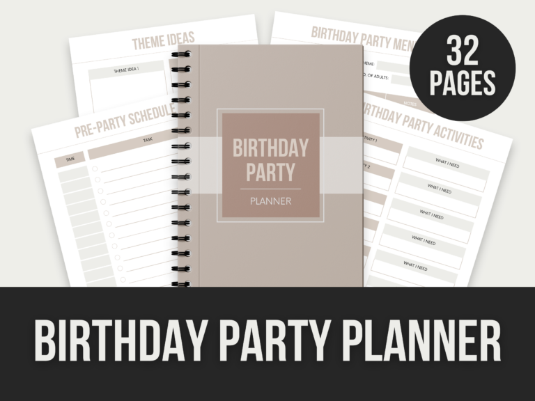 Birthday Party Planner – Editable Canva Templates with PLR Rights