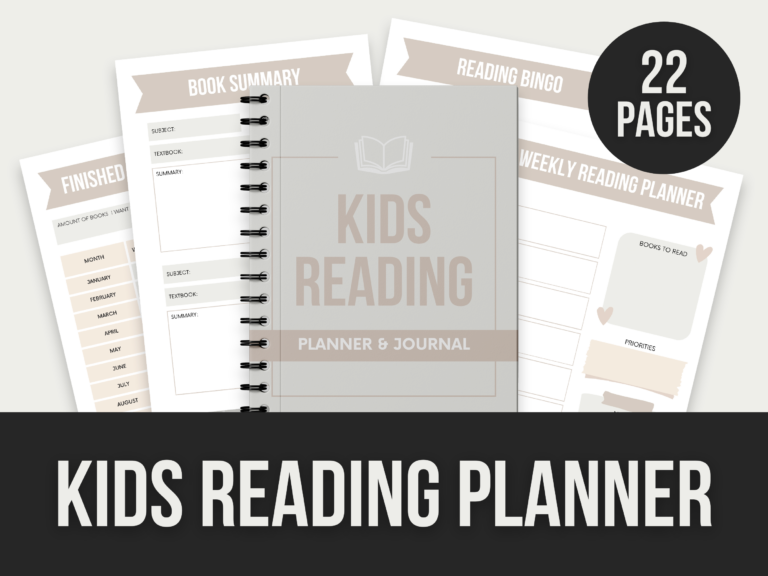 Kids Reading Planner – Editable Canva Templates with PLR Rights