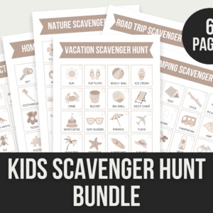 Kids Scavenger Hunt Bundle – Editable Canva Templates with PLR Rights