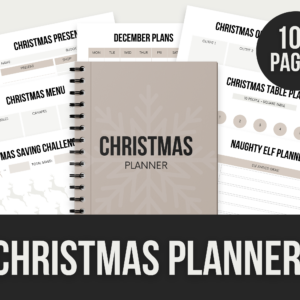 Christmas Planner – 105-Page Editable Canva Template with PLR Rights