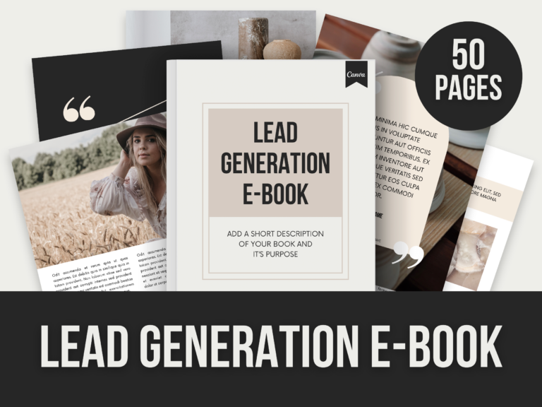 Lead Generation E-Book – 50-Page Editable Canva Template with PLR Rights