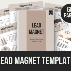 Lead Magnet Template – 60-Page Editable Canva Ebook Template with PLR Rights
