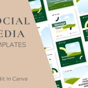 Finance Social Media Feed Templates – Editable Canva Templates with PLR Rights