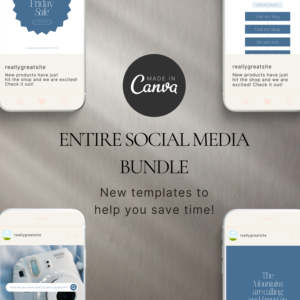 Instagram Bundle Editable Canva Templates – All-in-One Toolkit with PLR