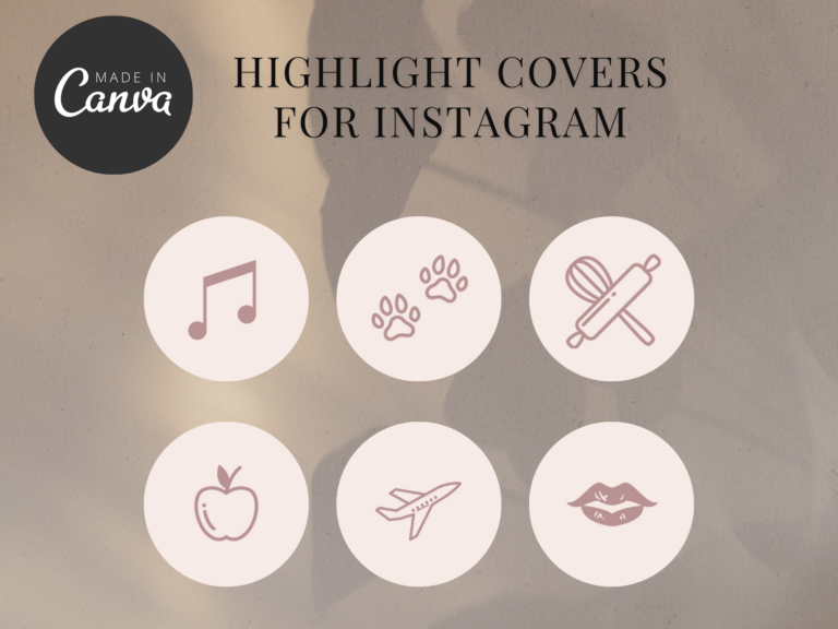 Instagram Highlight Covers Canva Editable Templates – Stylish Designs with PLR