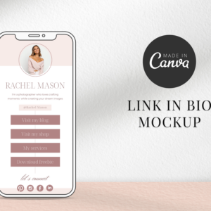 Instagram Link in Bio Canva Template Editable – Professional Design with PLR