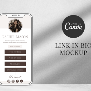 Instagram Link in Bio Canva Editable Template – Professional Design with PLR