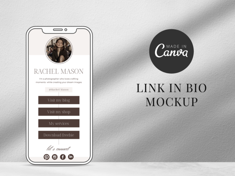 Instagram Link in Bio Canva Editable Template – Professional Design with PLR