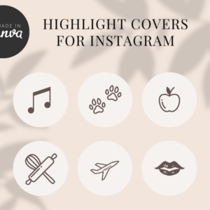 Instagram Highlight Covers Templates Editable – Stylish Designs with PLR