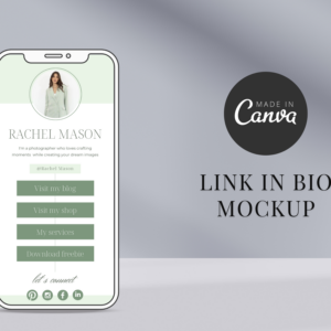 Instagram Link in Bio Canva Editable Template – Sleek and Customizable PLR