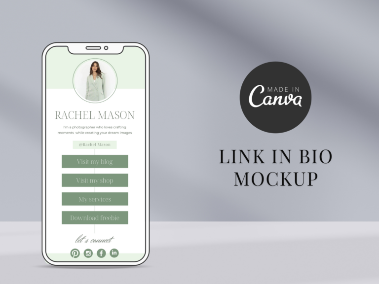Instagram Link in Bio Canva Editable Template – Sleek and Customizable PLR