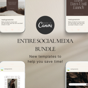 Instagram Bundle Canva Editable Templates – All-in-One Toolkit with PLR