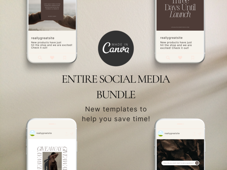 Instagram Bundle Canva Editable Templates – All-in-One Toolkit with PLR
