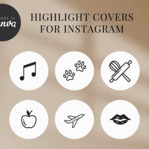 Instagram Highlight Cover Canva Templates Editable – Stylish Designs with PLR