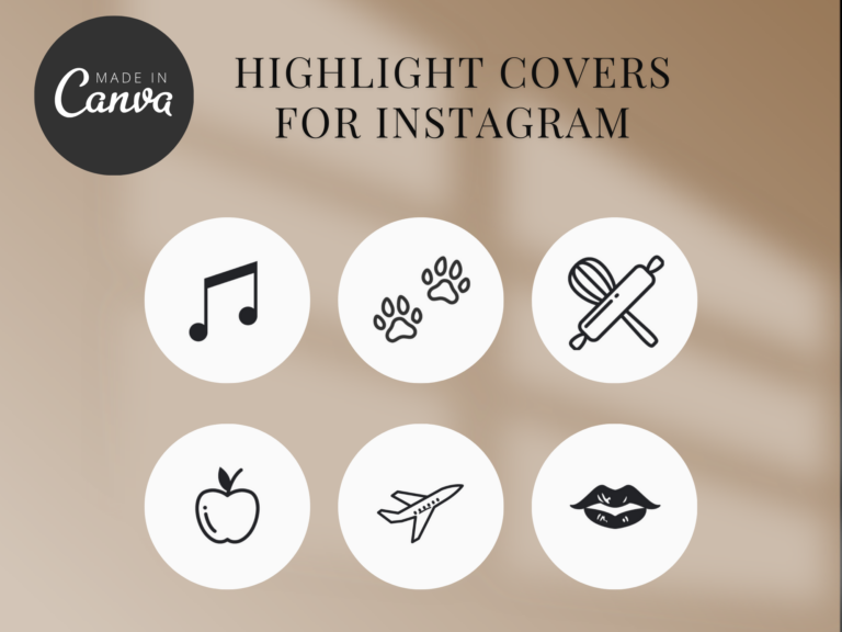 Instagram Highlight Cover Canva Templates Editable – Stylish Designs with PLR