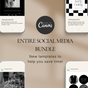 Editable Instagram Bundle Canva Templates – All-in-One Toolkit with PLR