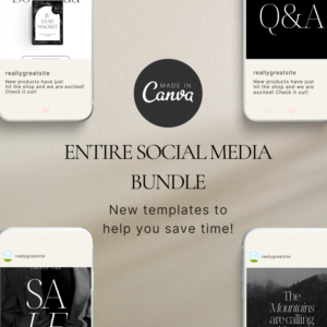 Editable Social Media Bundle Canva Templates – All-in-One Solution with PLR