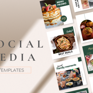 Editable Restaurant Food Social Media Post Templates – Canva Designs with PLR