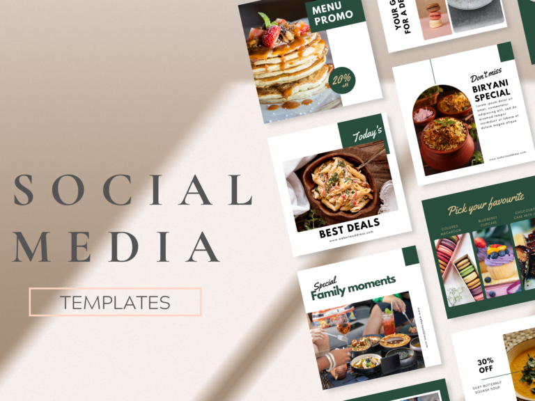 Editable Restaurant Food Social Media Post Templates – Canva Designs with PLR