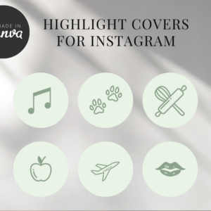 Instagram Highlight Covers Templates – Editable Canva Designs with PLR