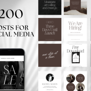 Editable Social Media Canva Templates Bundle – 200 Story Designs with PLR