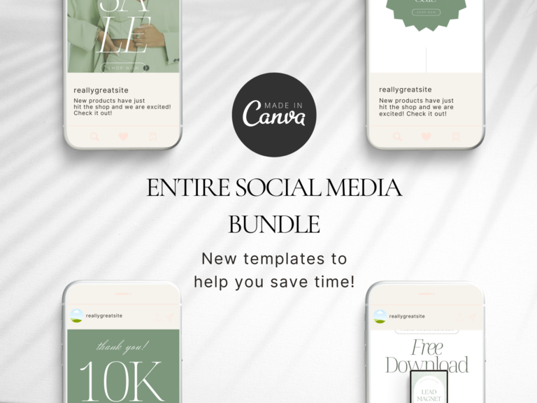 Instagram Bundle Canva Templates – All-in-One Editable Designs with PLR