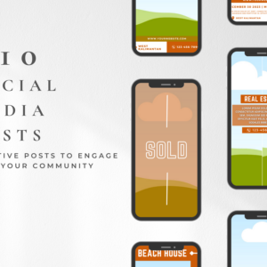 Editable Real Estate Social Media Templates – 110 Designs with PLR