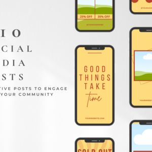 Editable Real Estate Social Media Templates – 110 Designs with PLR
