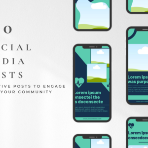 Editable Health Social Media Story Templates – 50 Designs with PLR