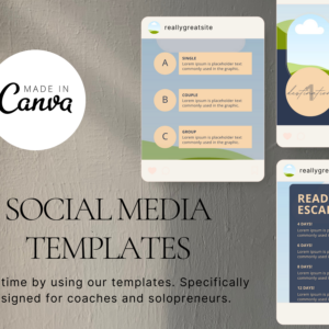 Editable Travel Agent Social Media Story Templates – 50 Designs with PLR