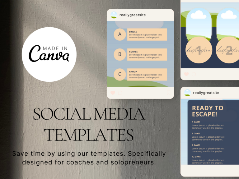 Editable Travel Agent Social Media Story Templates – 50 Designs with PLR