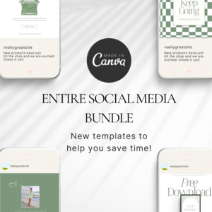 Social Media Bundle Canva Templates – Editable All-in-One Kit with PLR