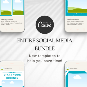 Editable Instagram Travel Post Canva Templates – 20 Designs with PLR