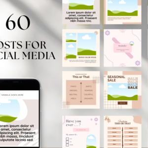 Editable Social Media Canva Templates – 240 Designs with PLR