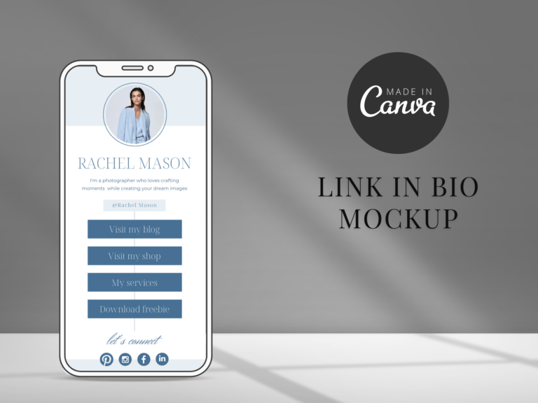 Instagram Link in Bio Editable Canva Template – Customizable Design with PLR