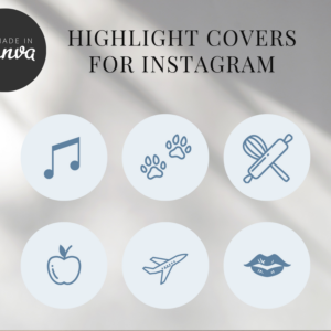 Instagram Highlight Covers Editable Canva Templates – Stylish Designs with PLR