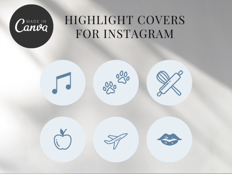 Instagram Highlight Covers Editable Canva Templates – Stylish Designs with PLR