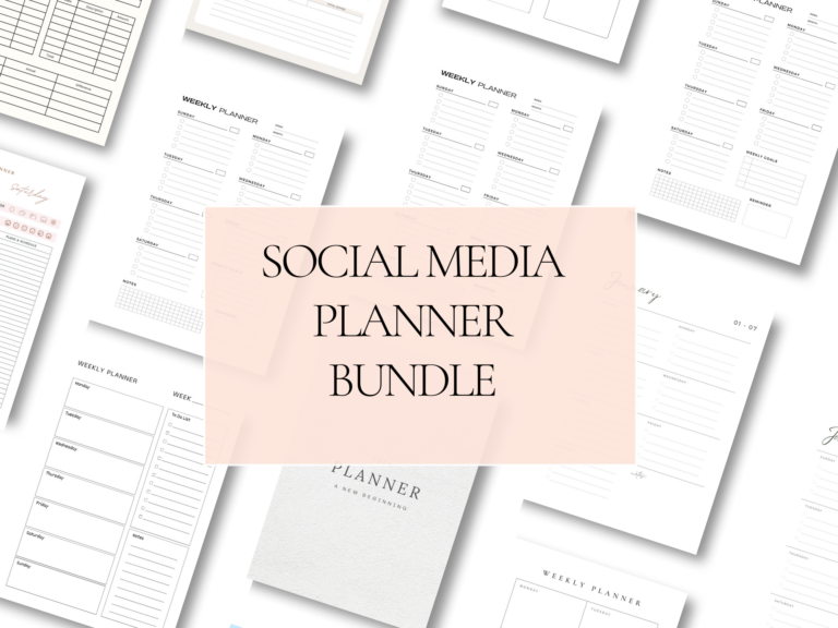 Editable Social Media Planner Canva Templates – 283 Designs with PLR